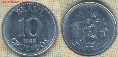 Бразилия 10 крузадо 1988 г., до 20.03.2019 г. 22.00 по Москв - Бразилия 10 крузадо 1988  5662