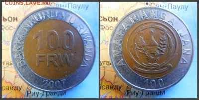 Руанда 100 франков, 2007= - 6