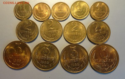 1,2,3 коп 87-91 гг-13шт-В  ярком штемпельном блеске - DSC04728.JPG