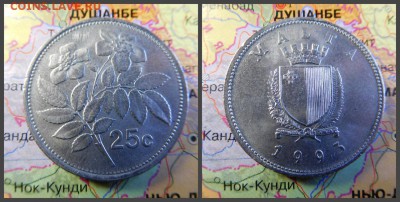 Мальта 25 центов, 1993 - 2