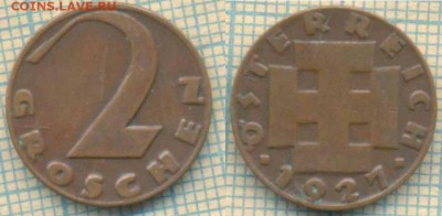 Австрия 2 гроша 1927 г., до 20.03.2019 г. 22.00 по Москве - Австрия 2 гроша 1927  5648