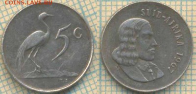 ЮАР 5 центов 1967 г., до 21.03.2019 г. 22.00 по Москве - ЮАР 5 центов 1967  5546