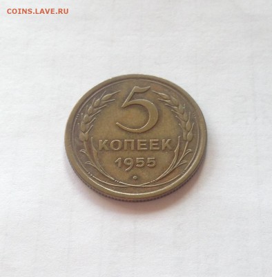 5 копеек 1955г. , до 22.03.19г. - 555-7