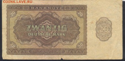 Германия (ГДР) 20 марок 1948 г.  18.03. 19 г. 22 -00 МСК. - 20  м. 1948 1