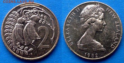 Новая Зеландия - 2 цента 1982 года до 23.03 - Новая Зеландия 2 цента 1982