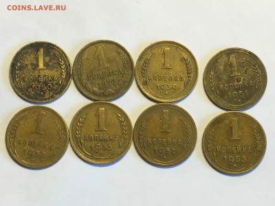 2 коп 1955, 1 коп 1933,39,50,51,52,53,55,77 до 21.03 с рубля - 384A0747-B48C-4EC1-83FE-12A31772ED91