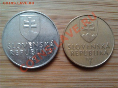 Словакия, подборка из 2 монет, до 21.06.2011г, 22-00мск - Словакия.