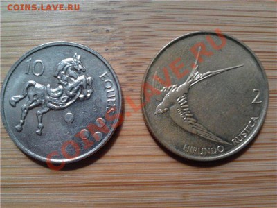 Словения, подборка из 2 монет, до 21.06.2011г, 22-00мск - Словения.