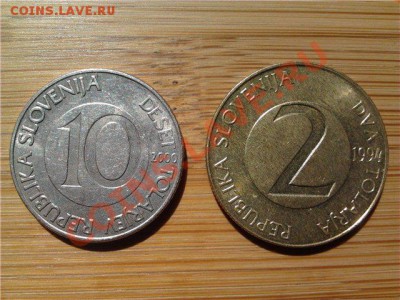 Словения, подборка из 2 монет, до 21.06.2011г, 22-00мск - Словения