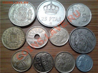 Испания, подборка из 11 монет, до 21.06.2011г, 22-00мск - Испания