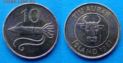 Исландия - 10 эйре 1981 года до 24.03 - Исландия 10 эйре 1981