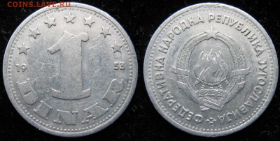 Югославия 1 динар 1953  до 22-03-19 в 22:00 - Югославия 1 динар 1953    165-ас5-1946