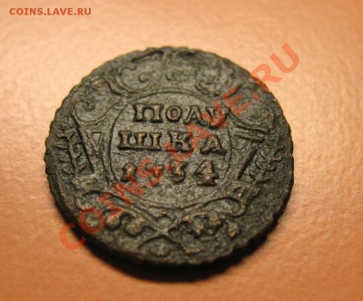 Полушка 1734г, С рубля, до 20.06.2011г 18-00мск - !!! !!!! !!!!!!!!!!!!!!!!!!!!!!!!!!!!!!!!!!!!! 017