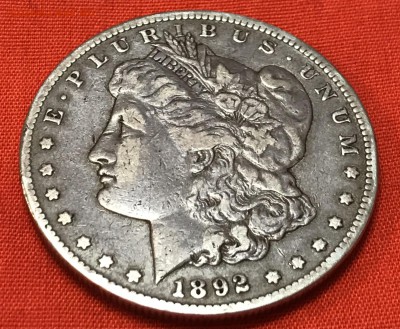 США 1 серебряный доллар "Морган" буква СС 1892 г Карсон сити - EA8FB36F-EEE3-401D-9340-5921E2DB5B5C