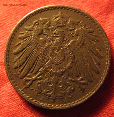 5 пфенингов 1920 Двор А. Расколы на аверсе и реверсе. - IMG_7736.JPG