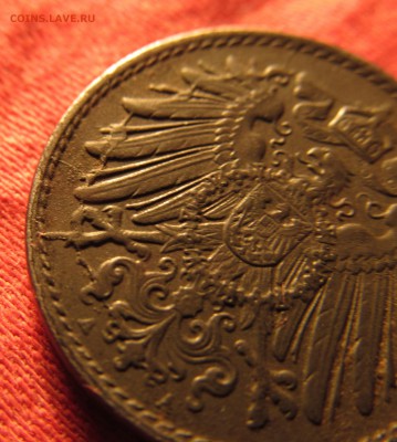 5 пфенингов 1920 Двор А. Расколы на аверсе и реверсе. - IMG_7734.JPG