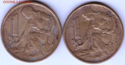 Чехословакия 1 крона 1962, 1964 г. до 24.00 25.03.19 г - 023