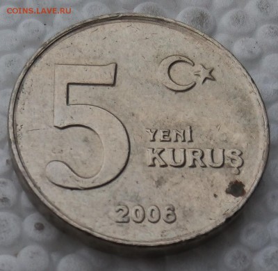 Турция 5 новых курушей 2006 до 23.03.19 - 21