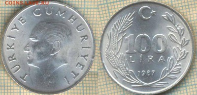 Турция 100 лир 1987 г., до 25.03.2019 г. 22.00 по Москве - Турция 100 лир 1987  1390