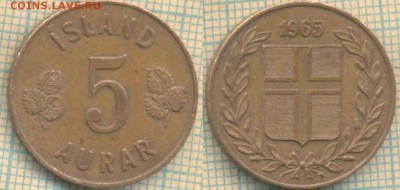 Исландия 5 эйре 1965 г., до 26.03.2019 г. 22.00 по Москве - Исландия 5 эйре 1965  5700