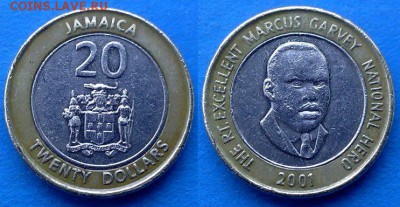 Ямайка - 20 долларов 2001 года (БИМ) до 26.03 - Ямайка 20 долларов 2001
