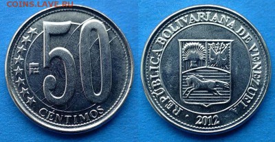 Венесуэла - 50 сентимо 2012 года до 26.03 - Венесуэла 50 сентимо 2012 (2)