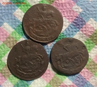 3 монеты - денга  Екатерины II до 25.03.2019 в 22 Мск - 20190320_180104 а