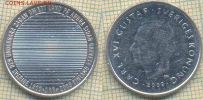 Швеция 1 крона 2009 г. 200 лет, до 27.03.2019 г. 22.00 по Мо - Швеция 1 крона 2009  5710