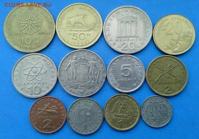 Греция - подборка из 12 монет до 27.03 - греция 001