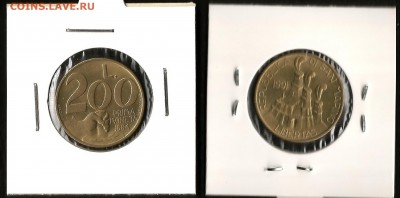 Сан-Марино 200 лир 1991 г чеканка монет - 27.03 22:00мск - 15