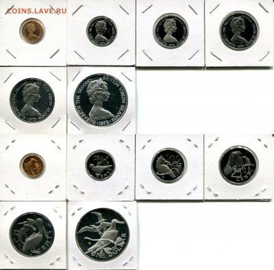Бр.Виргин.о-ва набор 1973 пруф птицы до 25.03.19 22-00 мск - BVI 1973 pr.set