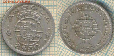 Ангола Португальская 2,5 эскудо 1953 г., до 28.03.2019 г. 22 - Ангола 2 5 эскудо 1953  4807