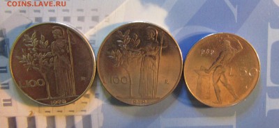 ИТАЛИЯ 50,100,100 лир 1969 -1979 гг  до 29.03 - IMG_4104.JPG