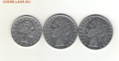 ИТАЛИЯ 50,100,100 лир 1969 -1979 гг  до 29.03 - 19