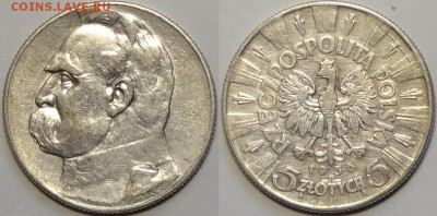 Польша 5 злотых 1936 по фиксу - Польша 5 злотых  1936 - 08.04.16