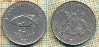 Уганда 200 шиллингов 1998 г. , до 28.03.2019 г. 22.00 по Мос - Уганда 200 шиллингов 1998  5761