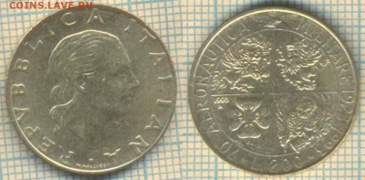 Италия 200 лир 1993 г., до 28.03.2019 г. 22.00 по Москве - Италия 200 лир 1993  3557