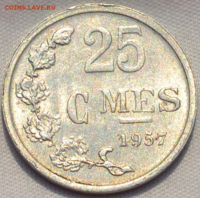 Люксембург 25 сантимов 1957 ; 1967. 26. 03. 2019. в 22 - 00. - DSC_0132