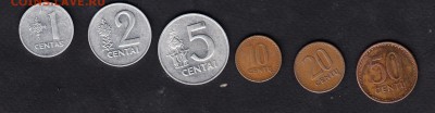 Литва 1991 1;2;5;10;20;50Ц - 17