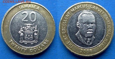Ямайка - 20 долларов 2006 года (БИМ) до 28.03 - Ямайка 20 долларов 2006 бим
