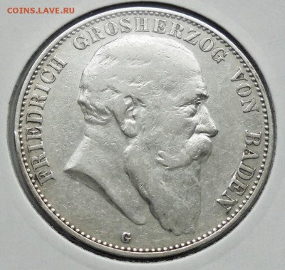 предпродажная оценка Баден 5 марок 1902,1904 - ek1