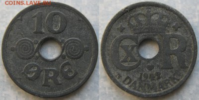 Дания 10 эре 1942  до 30-03-19 в 22:00 - Дания 10 эре 1942    9526