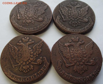 5 копеек Елизавета (4 шт) 1758-1761 - DSCF3919.JPG