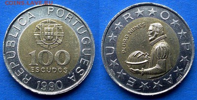 Португалия - 100 эскудо 1990 года (БИМ) до 31.03 - Португалия 100 эскудо 1990