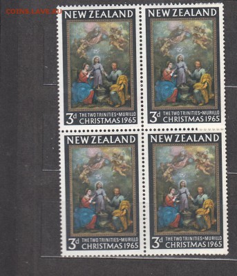 Новая Зеландия 1965 рождество 1м в кварте ** - 4