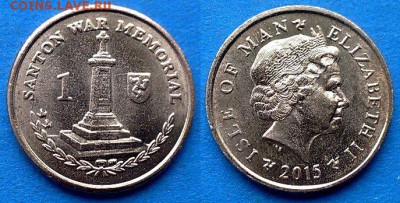 Остров Мэн - 1 пенни 2015 года до 31.03 - Остров Мэн 1 пенни 2015