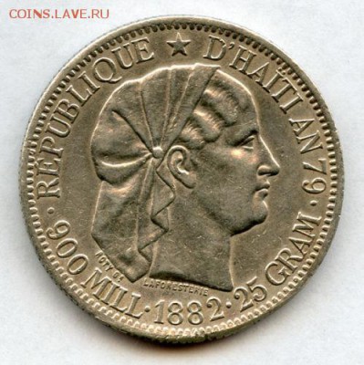 Гаити 1 гурд 1882 Серебро XF Крона Шайба редкость - r_redkaja_gaiti_1_gurd_1882_serebro_xf_krona_shajba_redkost (1)