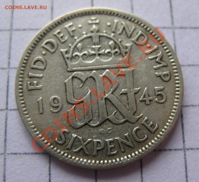 Великобритания Ag 6 пенсов 1945     до 21.06 в 23:00 мск - IMG_1561.JPG