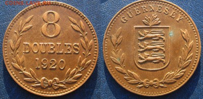 Остров Гернси 8 дублей 1920 год До 27.03 в 22-00 МСК - 8 герн