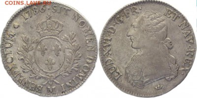 Франция 1 Экю 1786 Тулуза. Людовик XVI - франция